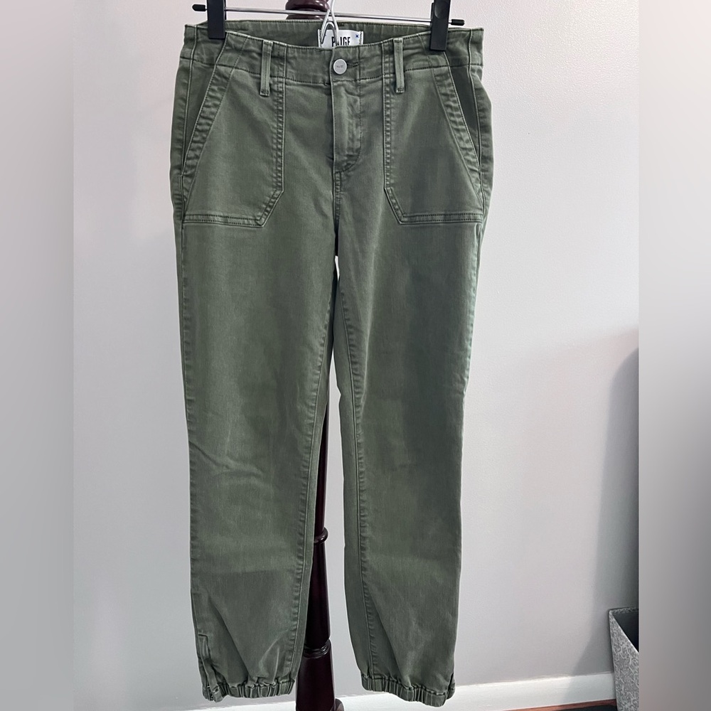 Paige Mayslie Cropped Jogger size 26 Army Green